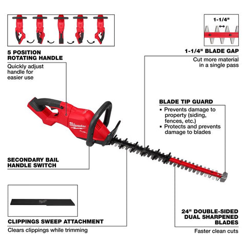 Milwaukee M18 24" Hedge Trimmer