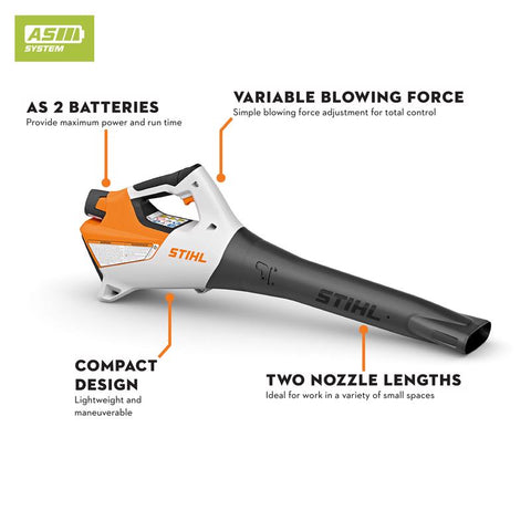 STIHL BGA 30 Battery Blower – Set with 2x AS 2 & AL 1