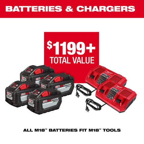 Milwaukee M18 Cordless Dual Battery Backpack Blower, M18 Redlithium