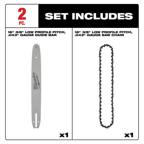 Milwaukee Mw Bar/chain Combo 16"