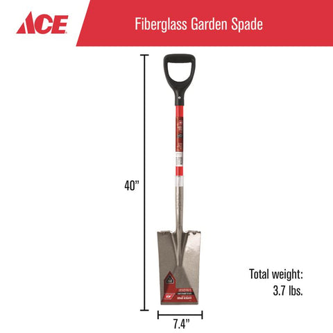 Ace Fiberglass Handle Garden Spade