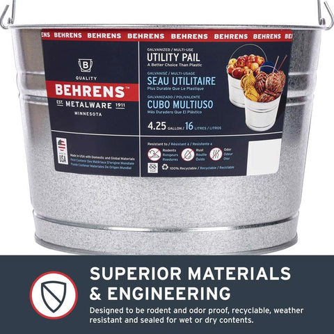 4GAL Galv Stl Rnd Tub