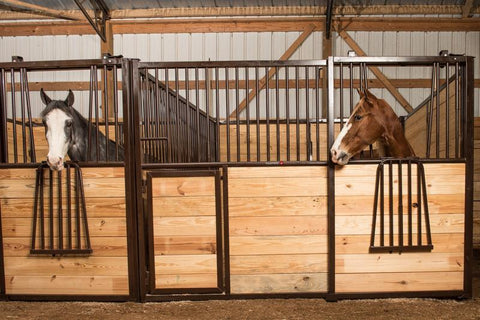 Tarter Elite/Excel Horse Stall Vented Side Panel with Bars, Brown