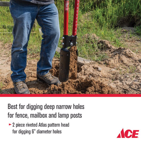 Ace Fiberglass Post Hole Digger, 48"