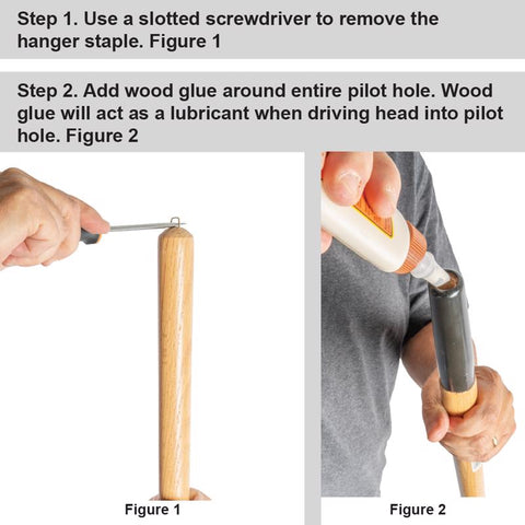 Truper Bow Rake Replacement Handle, 60 IN