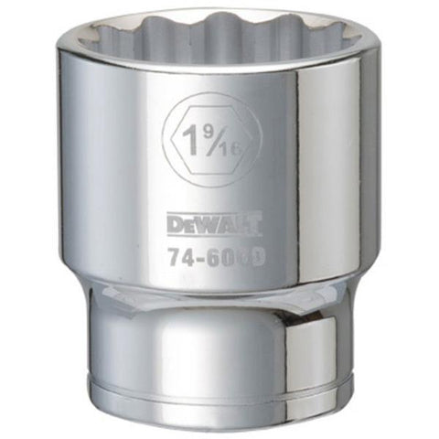 DeWalt SAE 12 Point Socket, 3/4" Drive, 1-9/16"