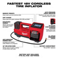 Milwaukee M18 Compact Inflator, 18 Volt