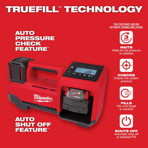 Milwaukee M18 Compact Inflator, 18 Volt
