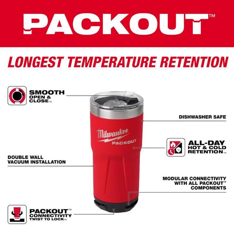 Milwaukee Packout Tumbler, Red