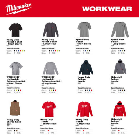 Milwaukee Hybrid Work Tee Shirt, Blue, XXL