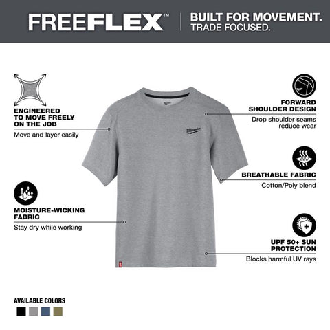 Milwaukee Hybrid Work Tee Shirt, Gray