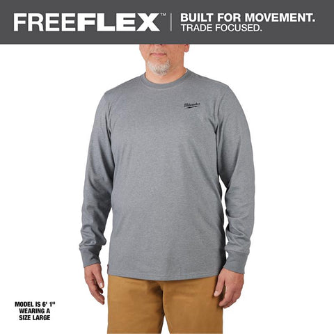 Milwaukee Hybrid Work Men's Tee Shirt, Gray