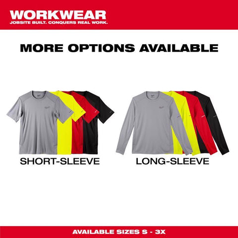 Milwaukee Lightweight Performance Tee Shirt, X-Large, Red
