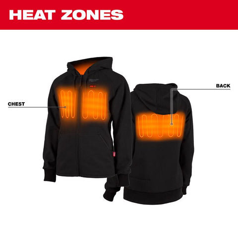 Milwaukee M12 Women's Heated Hoodie Kit, Large, Black