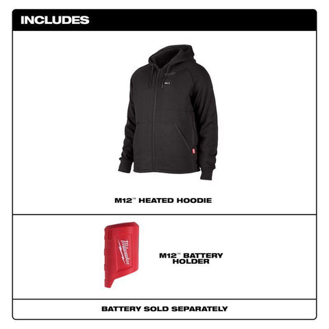 Milwaukee M12 Men's Heated Hoodie, Cotton/Polyester