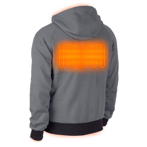 Milwaukee M12 Long Sleeve Men's Heated Hoodie, Black/Gray