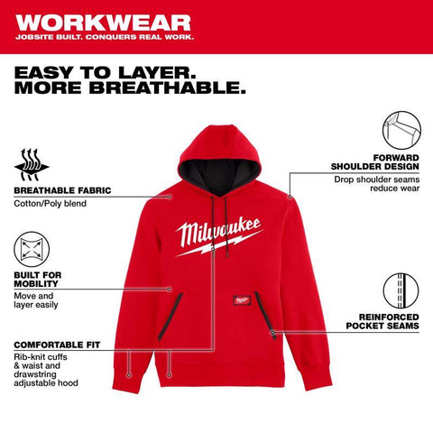 Milwaukee XL RED Pullover Hoodie