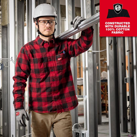 Milwaukee MED GRY Flannel Shirt