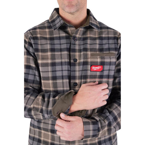 Milwaukee MED GRY Flannel Shirt