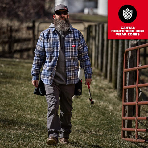 Milwaukee 2XL GRY Flannel Shirt