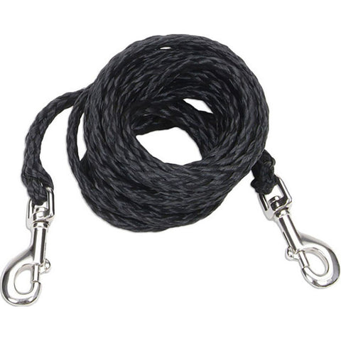 Coastal Poly Big Dog Tie Out, Black 15 ft
