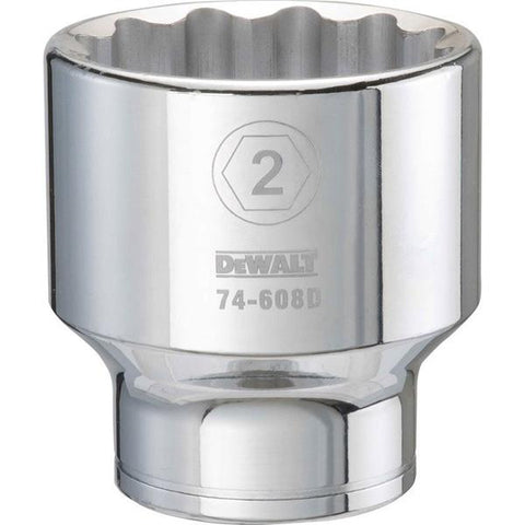 DeWalt SAE 12 Point Impact Socket, 3/4" Drive, 2"