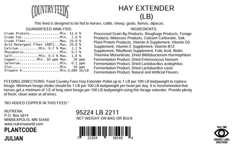 Nutrena® Country Feeds® Hay Extender Pellet 50 lbs