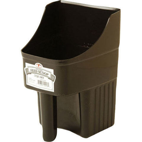 Little Giant Enclosed Feed Scoop, 3 Qt, Black