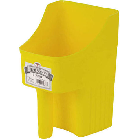 Little Giant Enclosed Feed Scoop 3 QT Yellow