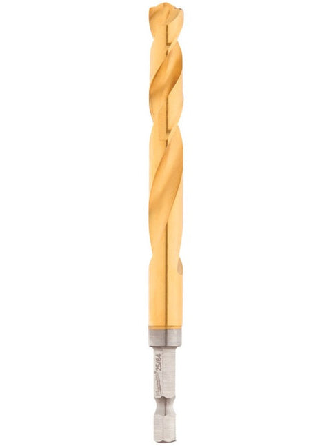 Milwaukee Shockwave Titanium Hex Shank Drill Bit, 25/64"