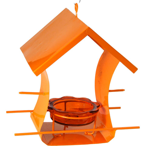 Metal House Oriole Feeder 15x21.7x11 IN Orange