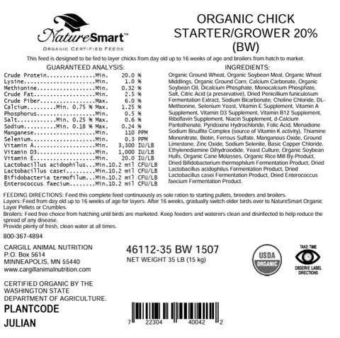 Nutrena® Nature Smart® 20% Protein Chick Starter Grower Crumble 35 lbs