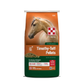 Orange and green Timothy-Teff Pellet bag front facing