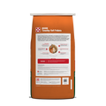 Orange and green Timothy-Teff Pellet bag back facing