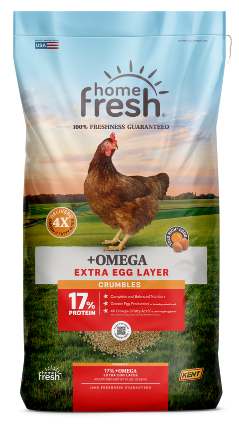 Home Fresh® Extra Egg Layer + Omega Crumbles Poultry Feed, 50 lb