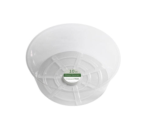 Crescent Garden Clear Plant Saucer, 10 in.