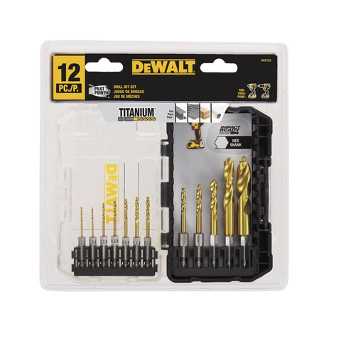 DeWalt Drill Bit Set 12p Pilot
