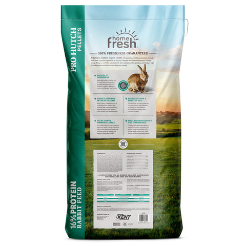Home Fresh Pro Hutch 16 50 lb - Back of Bag