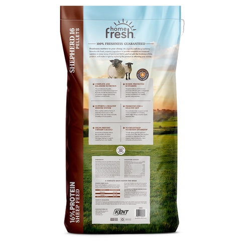 Home Fresh® Shepherd 16 Sheep Feed Pellets, 50 lb - Back of Bag