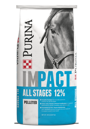 Purina® Impact® All Stages 12% Pelleted Horse Feed, 50 lb