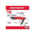 Milwaukee Fastback Press and Flip Utility Knife, 6-3/4"