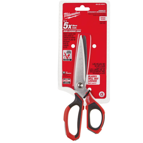 Milwaukee Jobsite Straight Scissors, 9 inch