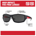 Milwaukee Anti-Fog Performance Safety Glasses, Tinted Lens