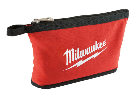 Milwaukee Black Zipper Pouch, Red