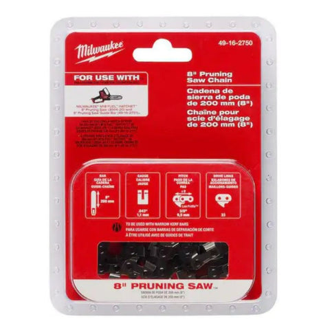 Milwaukee Chainsaw Chain, 8 Inch
