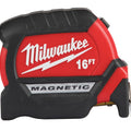 Milwaukee Compact Magnetic Tape Measure, 16', Black/Red