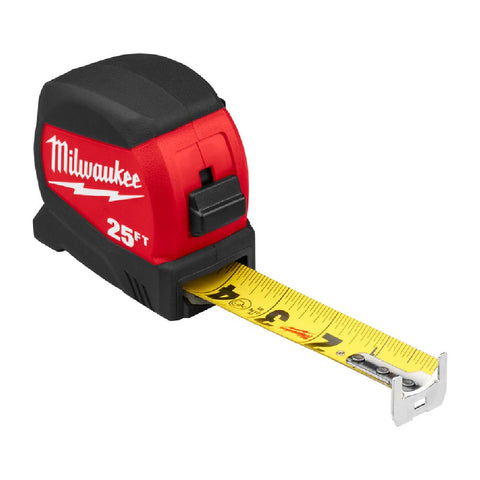 Milwaukee Compact Wide Blade Tape Measure, 25 Feet