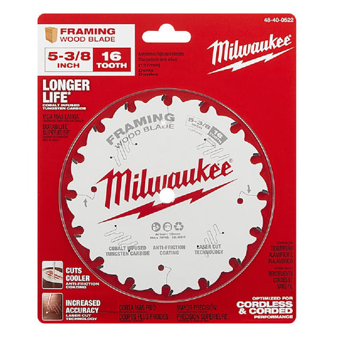 Milwaukee Framing Blade, Tungsten Carbide, 16 Teeth
