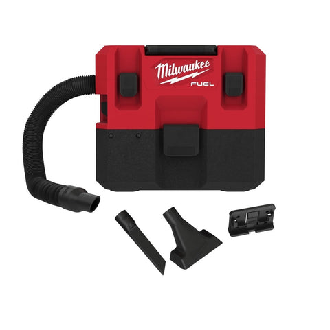 Milwaukee Wet & Dry Vacuum, 1.6 Gal, HEPA Filter, 12V, Black/Red
