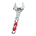 Milwaukee Chrome Plated Wide Jaw Adjustable Wrench, 8", 11.41"